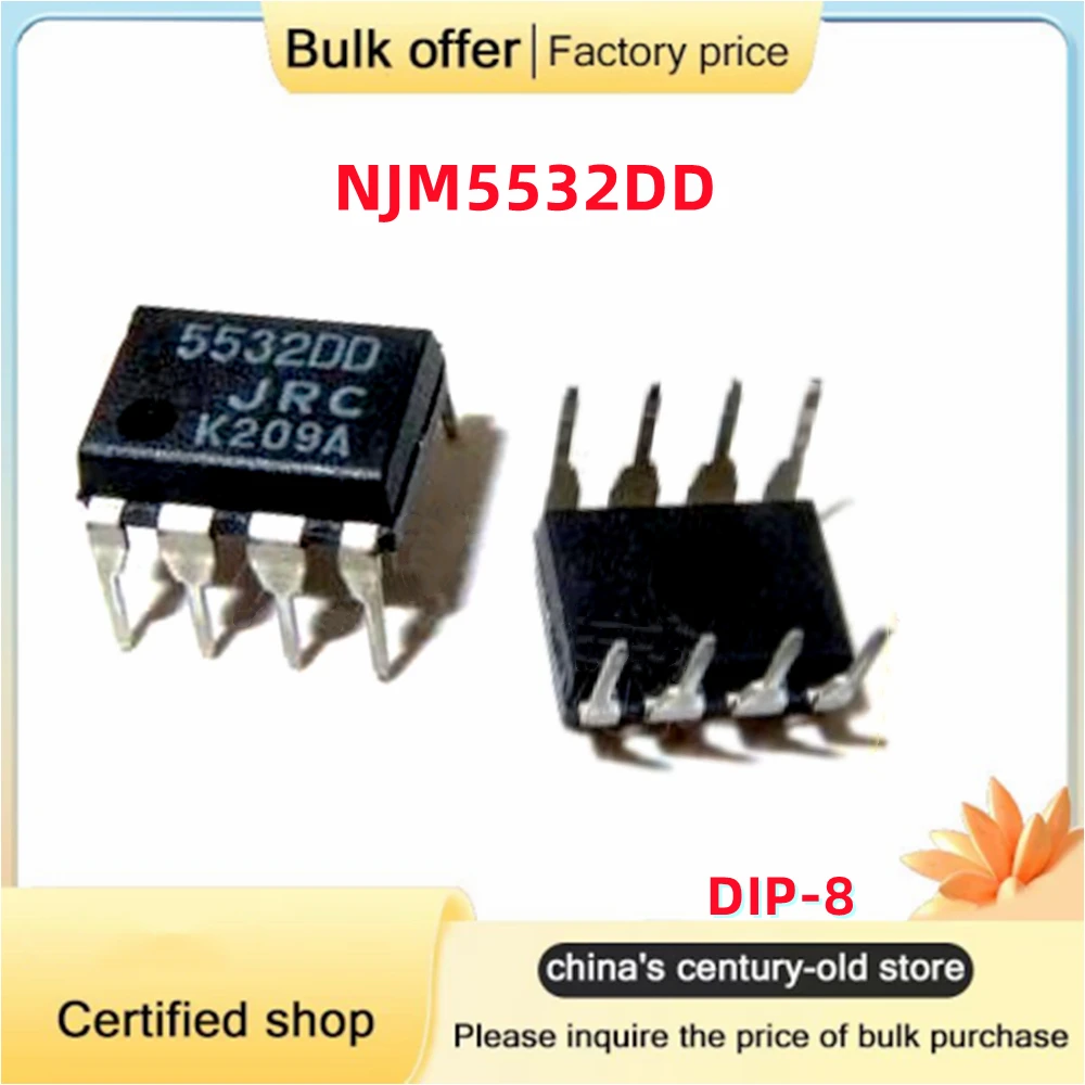 

10-100PCS/Lot Original JRC5532DD NJM5532DD 5532DD in-line DIP8 fever low noise precision dual op amp ic chip