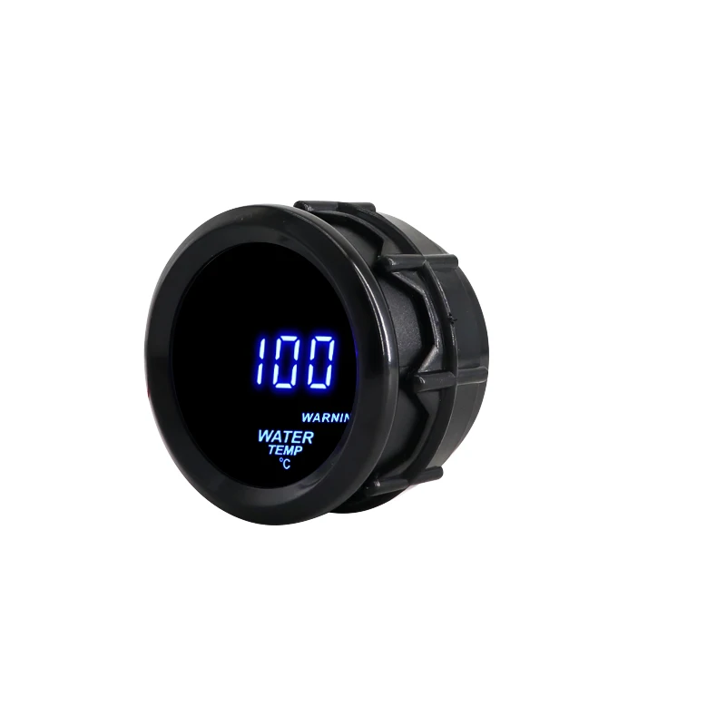 유니버설 2인치(52mm) 수온계 100-250 ° 파란색 디지털 디스플레이가 있는 F, 자동차용 센서가 포함된 DC 12V 온도계 키트