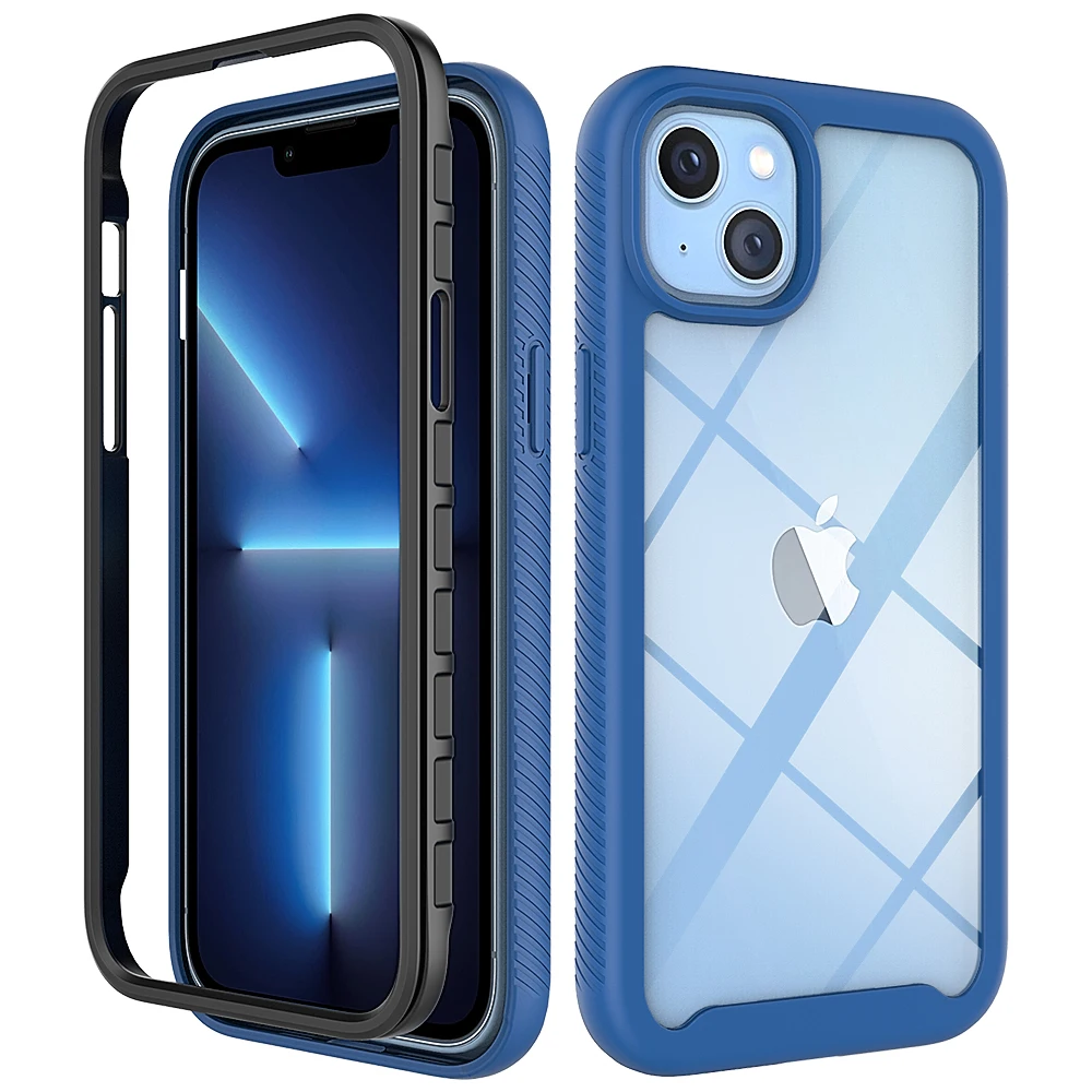 Hybrid Rugged Armor Shockproof Transparent Acrylic Back Case