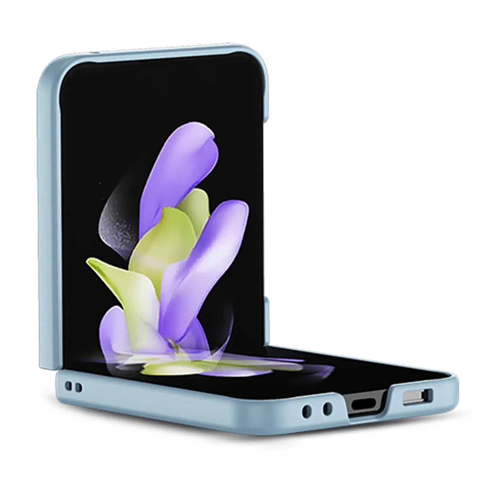 Handyhülle für Samsung Galaxy Z Flip 5 5G mit rückseitigem Glasschutz aus Kunststoff_voghion.com