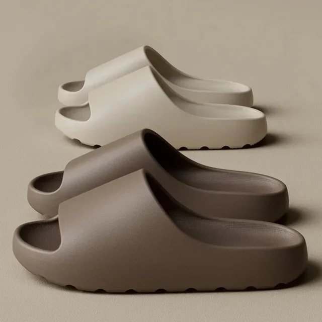 Men's Slippers EVA Soft Thick Soled Summer Fashion Slippers & Women's Yeezys Slides Beach Sandals