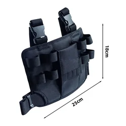 Tactical Electrician's Tool Belt Pouch with Holster and Pocket for Maintenance Professionals (Black)