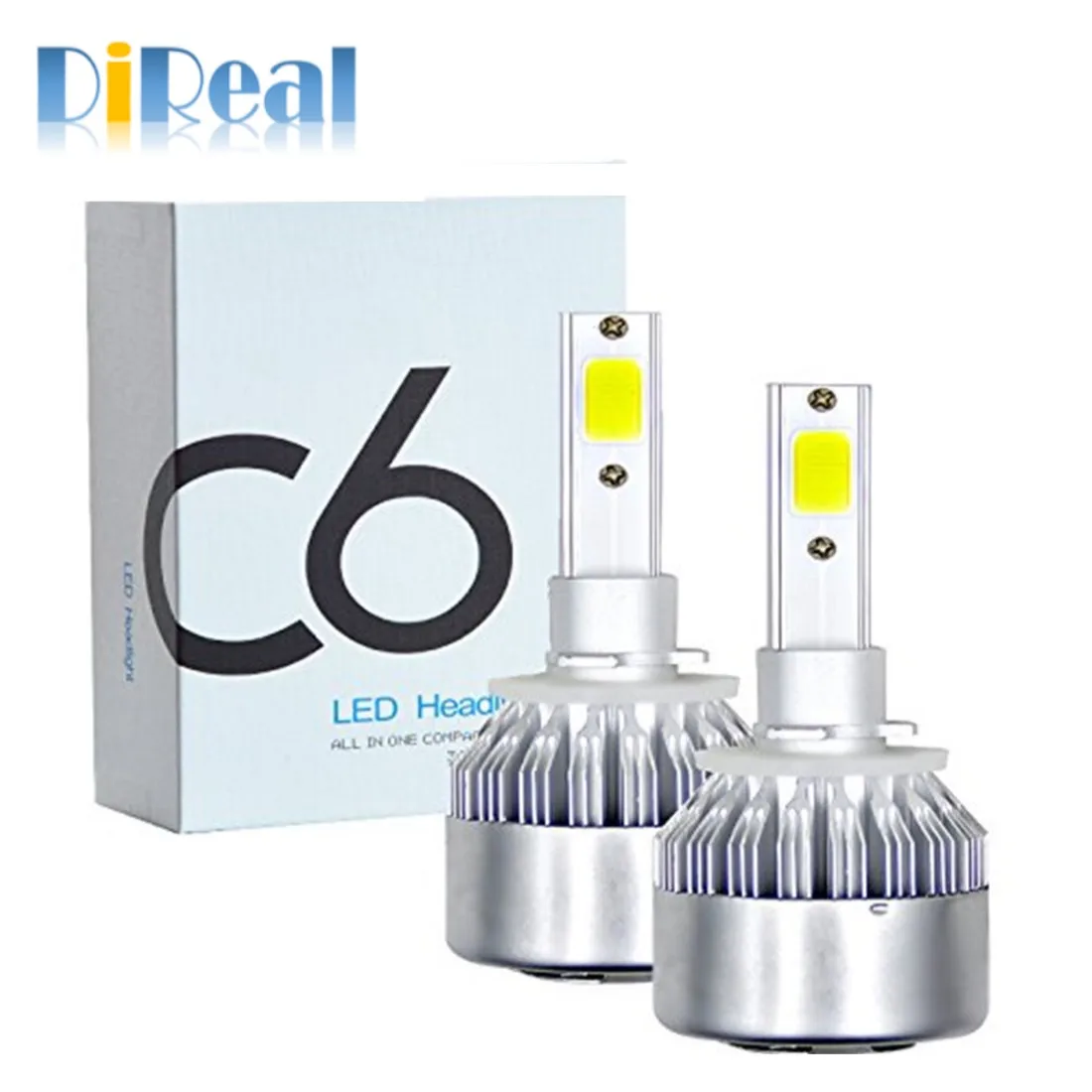 Direal C6 Led 헤드라이트 H7 전구 H4 H1 H3 H8 H9 H11 9005 9..