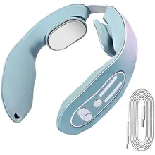  Portable Neck Massager Device, USB Acupoints Lymphatic Drainage Machine, 12 Modes Intelligent EMS Neck Lymphatic Massager 