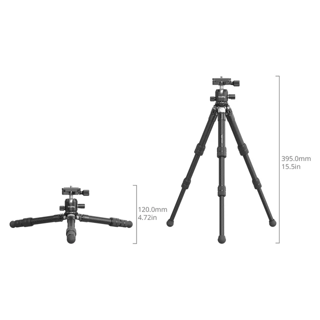 Carbon Fiber Pocket Table Tripod Load 5kg Portable Foldable Tripod for DSLR Mirr