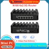 6x2.5G 12th Gen Firewall Router Intel N100 i226-V Fanless Mini PC DDR5 NVMe RJ45 COM Industrial Computer pfSense OPNsense PVE 1