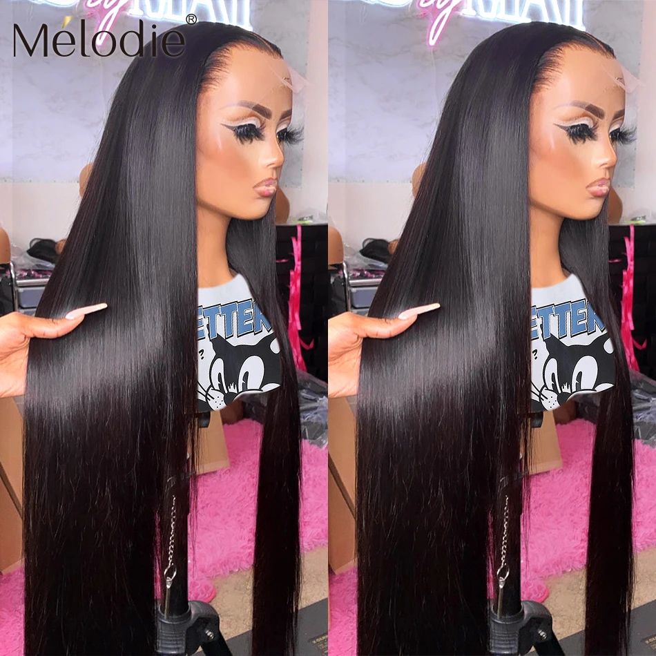 13X6 HD Lace Front Human Hair Wig Pre Plucked Brazilian Bone Straight Human Hair Full Lace 220 Density For Women human hair wig,lace front wig,human hair wigs,front lace wig