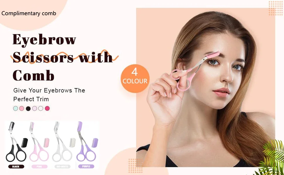 Description Picture 2 of itemEyebrow Trimmer Scissor Beauty Products for Women Eyebrow Scissors with Comb Eyebrow Shaver Makeup Tools Beauty Scissors