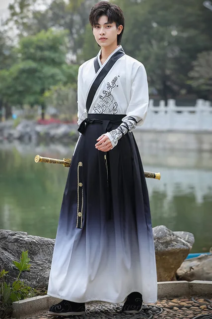 Oriental masculino roupas femininas chinês tradicional hanfu japonês  samurai cos traje antigo tang terno espadachim robe quimono - AliExpress
