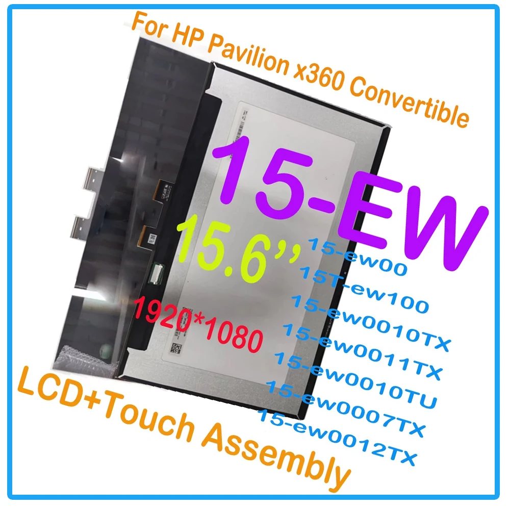 Lcd Fhd Da 15.6 Pollici Per Hp Pavilion X360 Convertibile 15-Ew 15-Ew0010Tx 15T-Ew100 Display Lcd Esagonale Gruppo Touch Screen