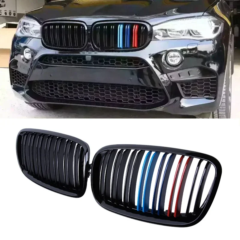 

Car Grille Grill Front Kidney Gloss Black M Double Slat Racing Grills For BMW X5 E70 2007-2013 X6 E71 E72 2008-2014 Accessories