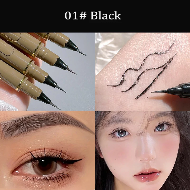 Eyeliner liquido waterproof con punta ultra fine lunga durata_voghion.com
