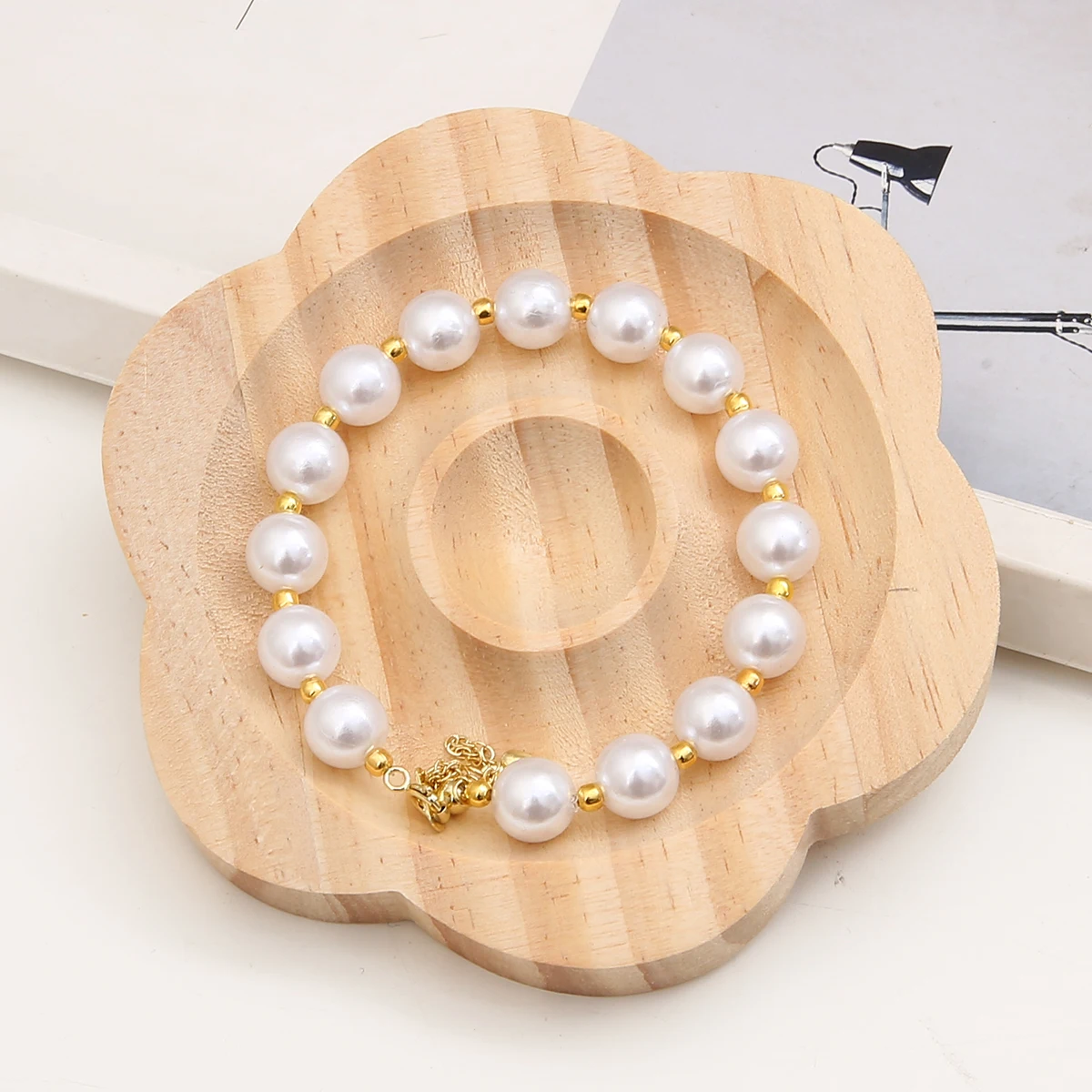 Wooden Beading Design Board & Bracelet Display Stand