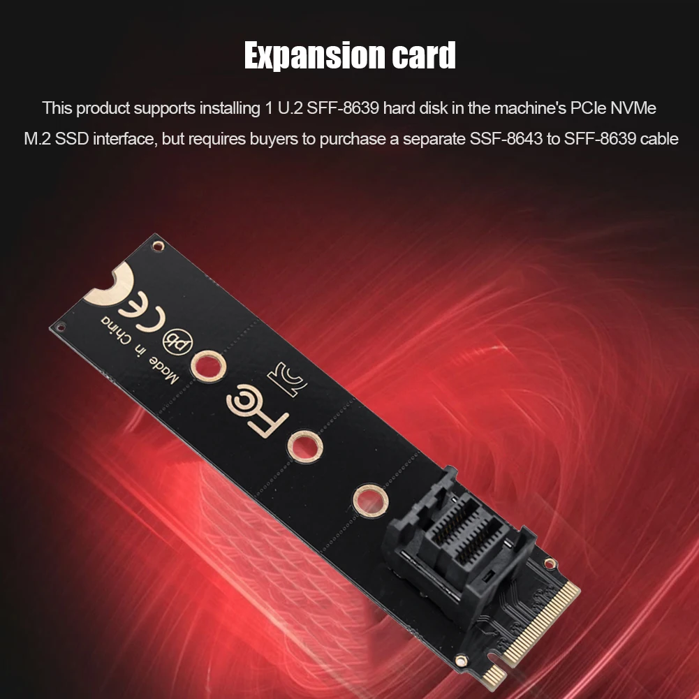 Description Picture 6 of itemM.2 NVME To U.2 Converter Card Mkey PCIeX4 M.2 PCIe To SFF8643 Hard Disk Adapter Card M.2 NVME Support 2230/42/60/80 SSD