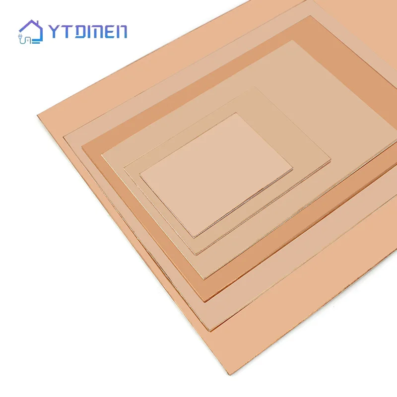 1/2PCS FR4 단면 유리 섬유 PCB 보드 7x10/10x15/12x18/15x20/20x30cm 구리 클래드 라미네이트 프로토타입 Pcb 브레드보드