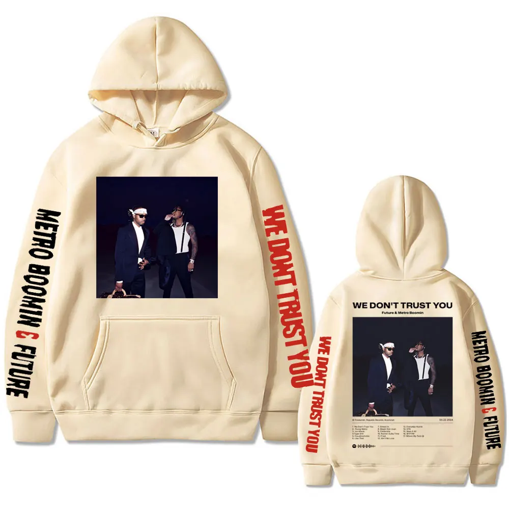Rapper Future Metro Boomin Graphic Hoodie We Don't Trust You Hip Hop New Album Merch Hoodies Men's Casual Oversized Sweatshirt
