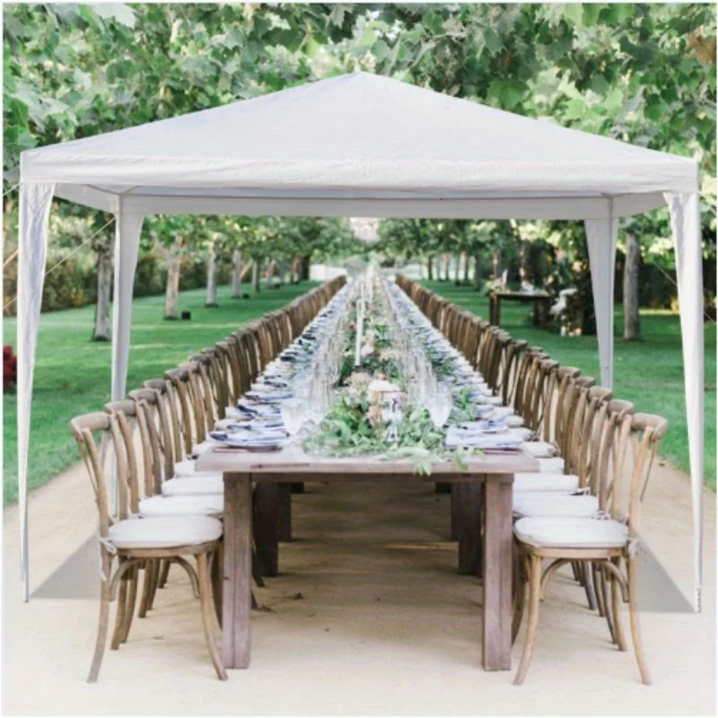 10'x20' Gazebo Party Wedding Tent Canopy Outdoor Heavy Duty Pavilion White