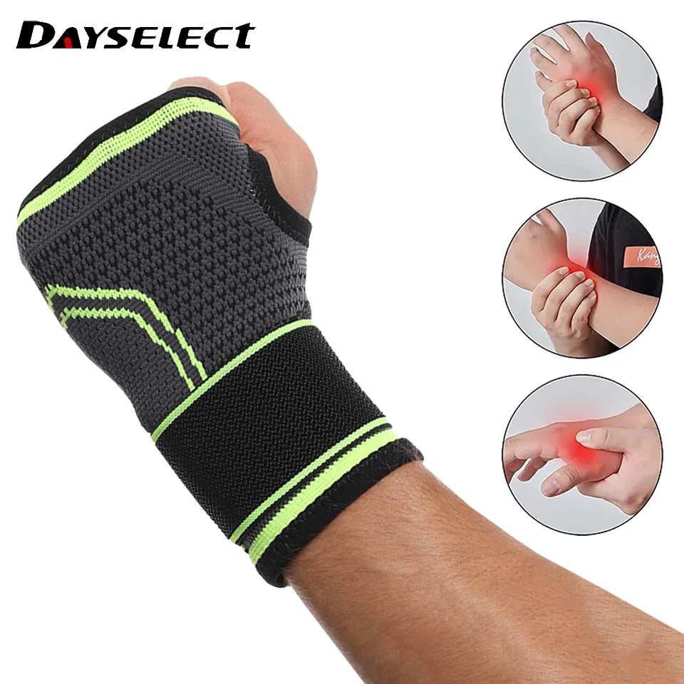 

Compression Wrist Brace with Pressure Belt Sport Protection Wristband Knitting Pressurized Wrist and Palm Brace Bandage Support