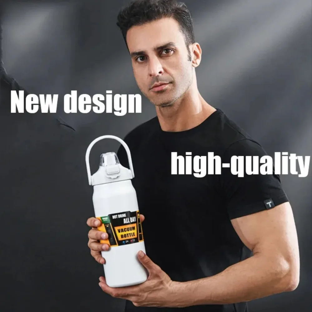 1500ML Stainless Steel Thermo Bottle Portable Thermos with Straw Outdoor Sport Thermal Mug Tumbler Travel Outdoor Vacuum Flasks stainless steel thermos bottle,thermal water bottle,stainless steel water bottle,stainless steel thermal container