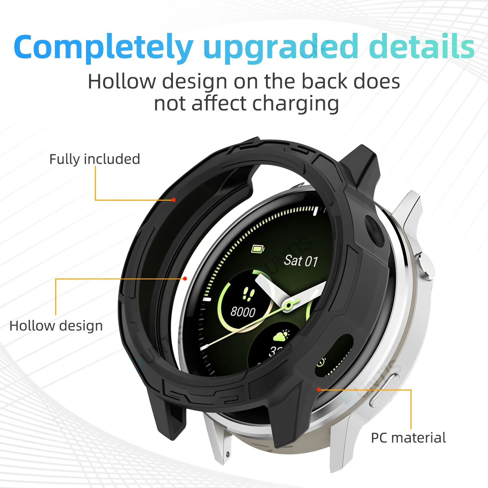 Shock-Proof Silicone Smartwatch Protective Cover | Shatter-Resistant Case Shield