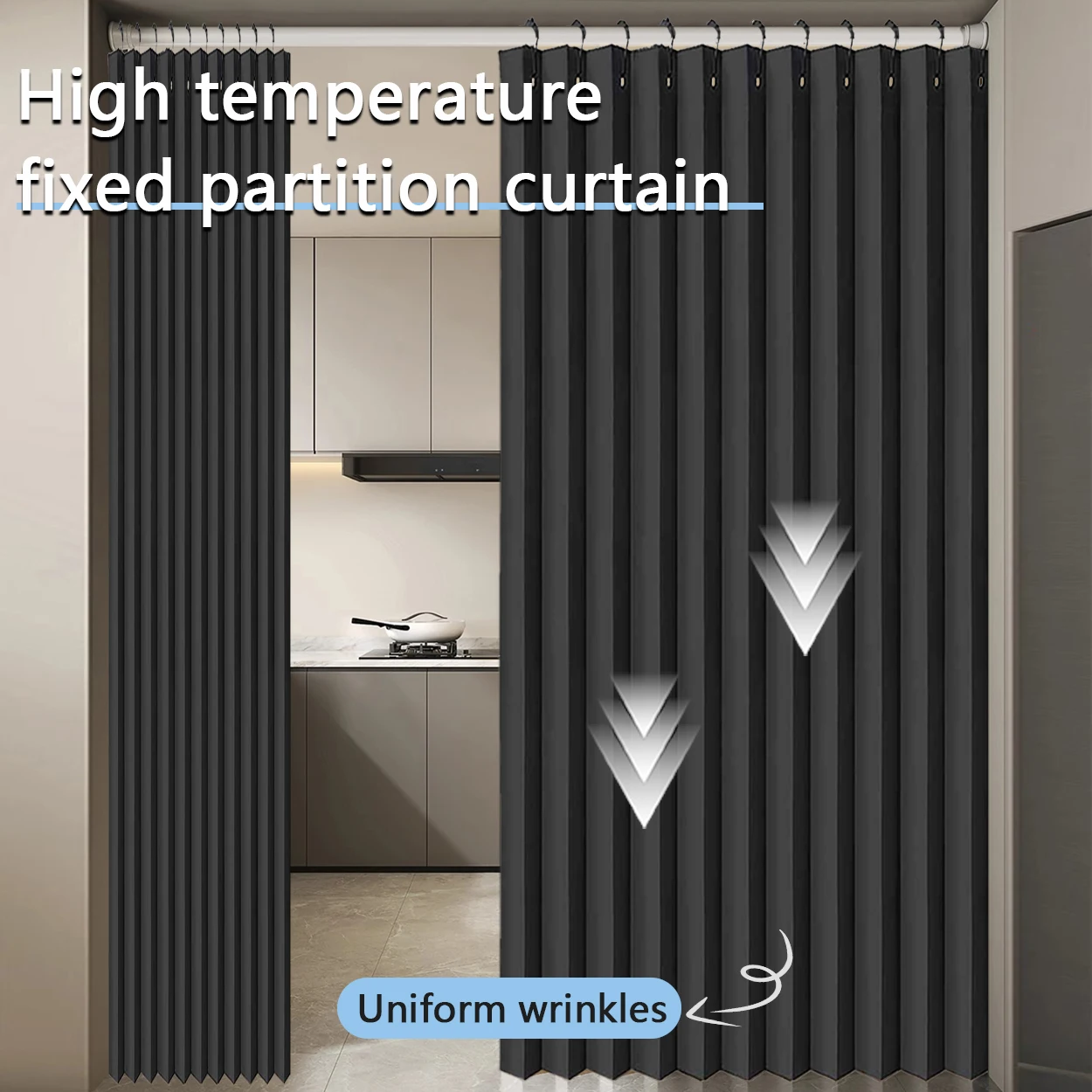 Description Picture 6 of item1Panel, Bedroom Room Partition Privacy Partition Curtain, Restaurant Kitchen Foldableing Curtain Accordion Door Curtain, Wardrobe Bookcase Blocking Decorative Curtain