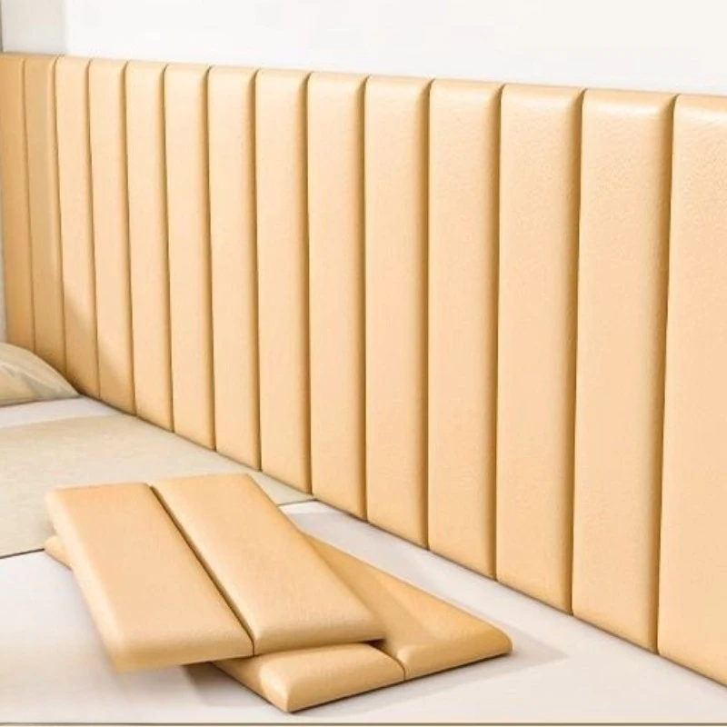 Soft-Padded Headboard for Children's Room Self-Adhesive Thickened Wall Decals Waterproof Moisture-Resistant Bed Bumper Wall Pad