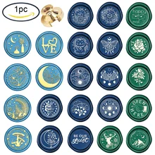 

1PC Moth Full Moon/Sun Moon Nebula Wax Seal Stamp Head Replacement 25mm Vintage Sealing Wax Stamp Heads Only No Handle