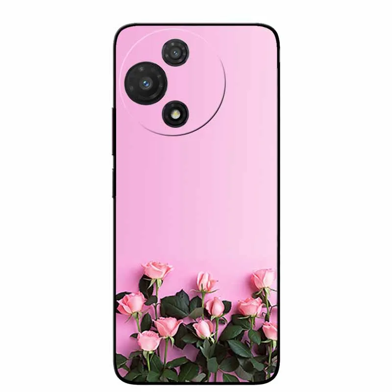 Fashion Protective Silicone Back Cover with Animal Design - Black Phone Case