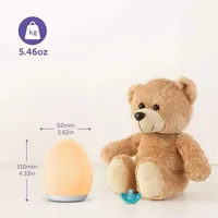 7 Color Changing Night Light RGB Remote Control Touch Dimmable Lamp Portable Table Bedside Lamps USB Rechargeable Night Lamp 5