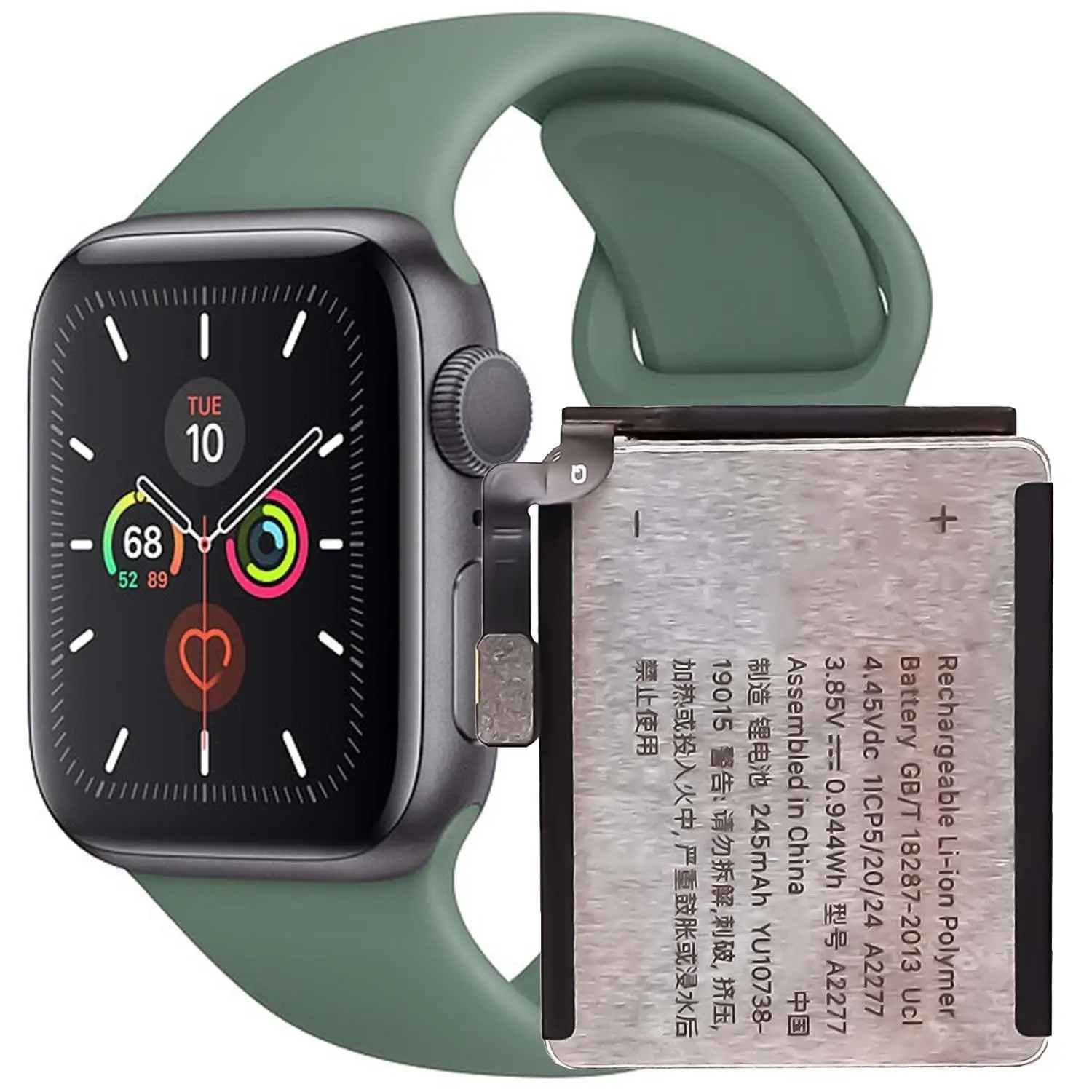 100%  40mm Battery For Apple Watch Series 5 for Series 5 A2277, (5st Generation) Batteries Bateria