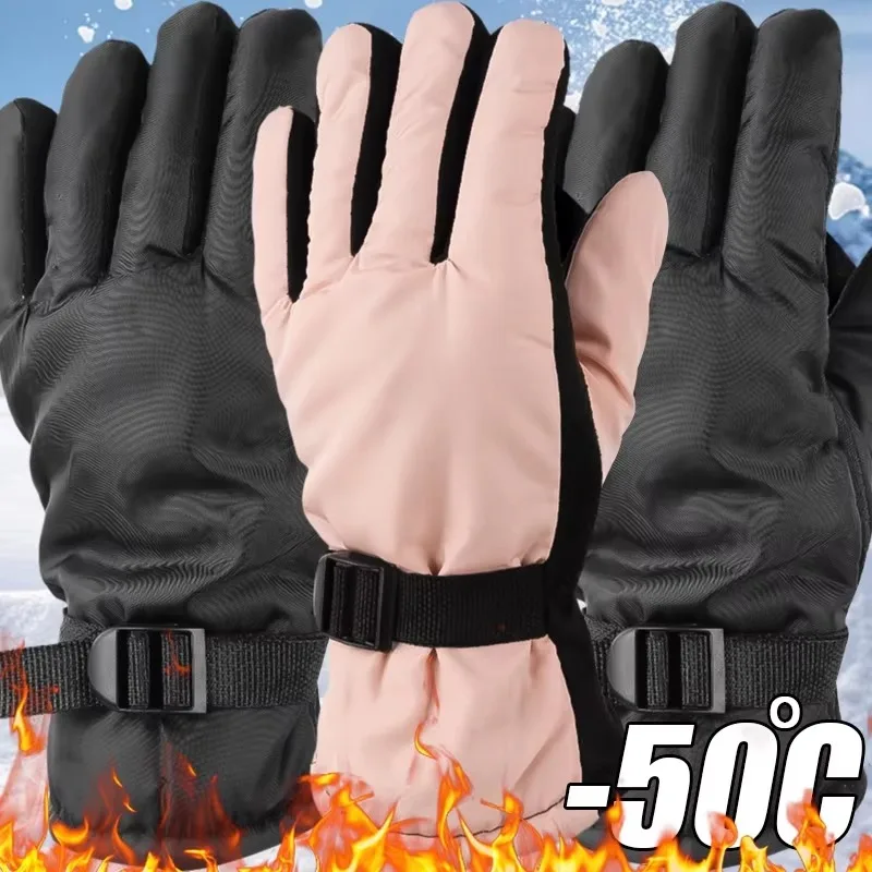 Outdoor Ski Gloves Waterproof Gloves with Touchscreen Function Thermal Snowboard Gloves Warm Motorcycle Snow Glove Men Women 3