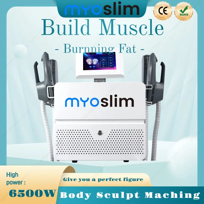 RF EMS Body Sculpting Machine MYOslim 6500W NEW Electromagnetic Slimming Weight Loss Fat Sculpt Removal Muscle Stimulation Salon