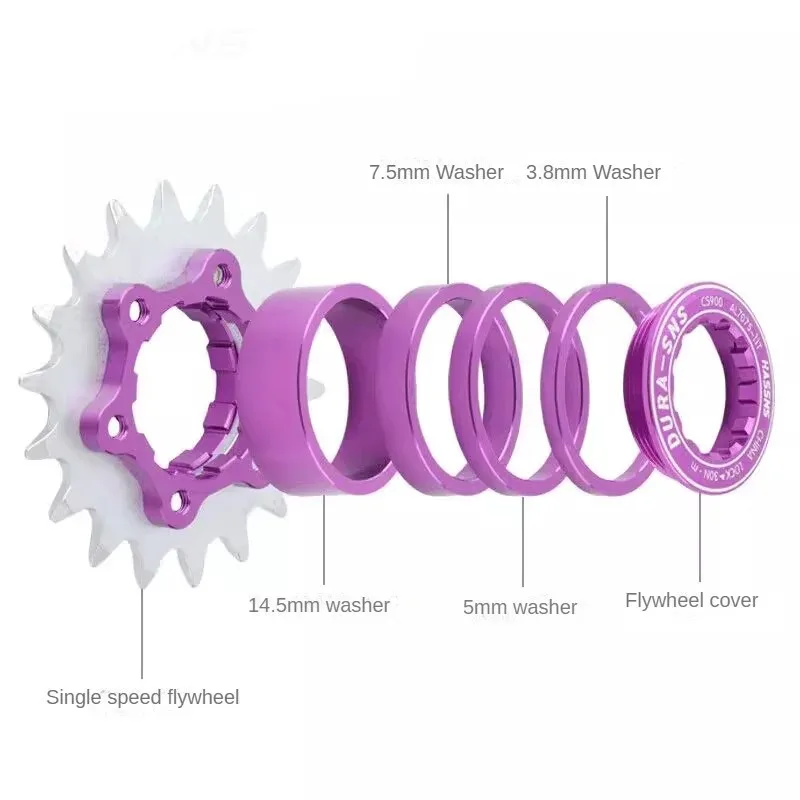HASSNS kit single k7 16T 18T single speed conversion kit Suitable for 8 9 10 11 speed HG bike for Soil Slope Truck bicycle parts