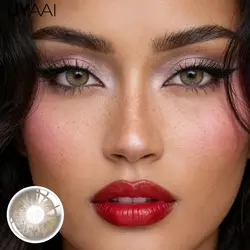 Enhanced Natural Look Colored Contact Lenses for Women, 1 Pair - Brown & Gray Options (Amber Muse)