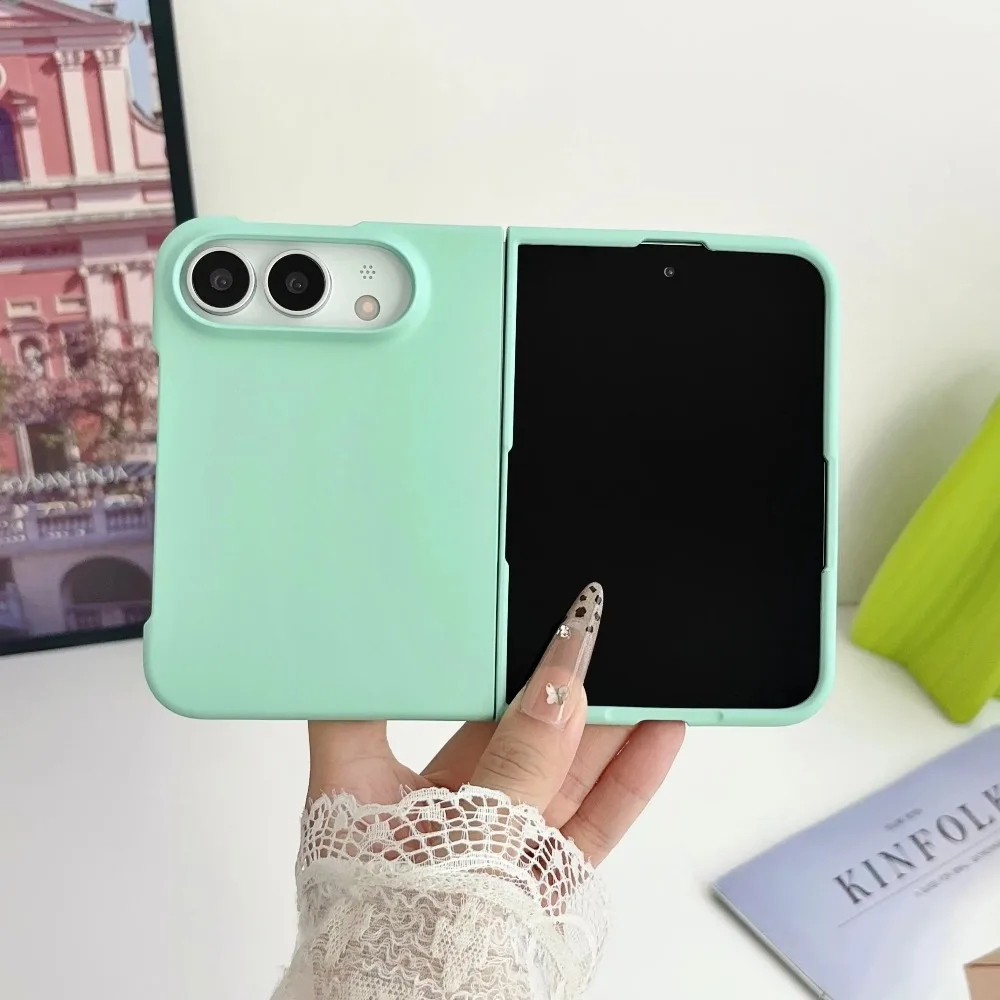 Sleek Matte Folding Phone Case - Slim, Soft Touch, Shockproof Back Cover in Solid Color