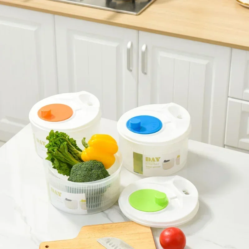 Salad Spinner Lettuce Greens Washer Dryer Drainer Crisper Strainer For Washing Drying Leafy Vegetables Kitchen Tools