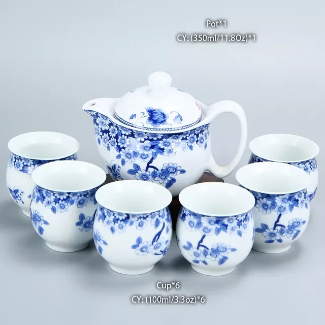 Čínska keramická čajová súprava Kung Fu porcelánová čajová šálka sada kanvíc Dračí čajník šálka Kungfu čajová súprava Puer Oolong čajový riad