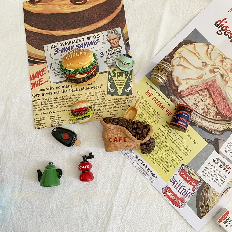 Description Picture 5 of itemSet Bionic Food Fridge Magnet 3d Creative Simulation Food Cute Refrigerator Magnetic Stickers Photo Magnetic Sticker Decoration