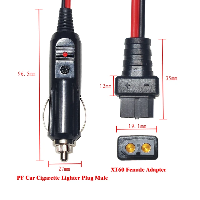 Adaptateur pour prise allume cigare mâle