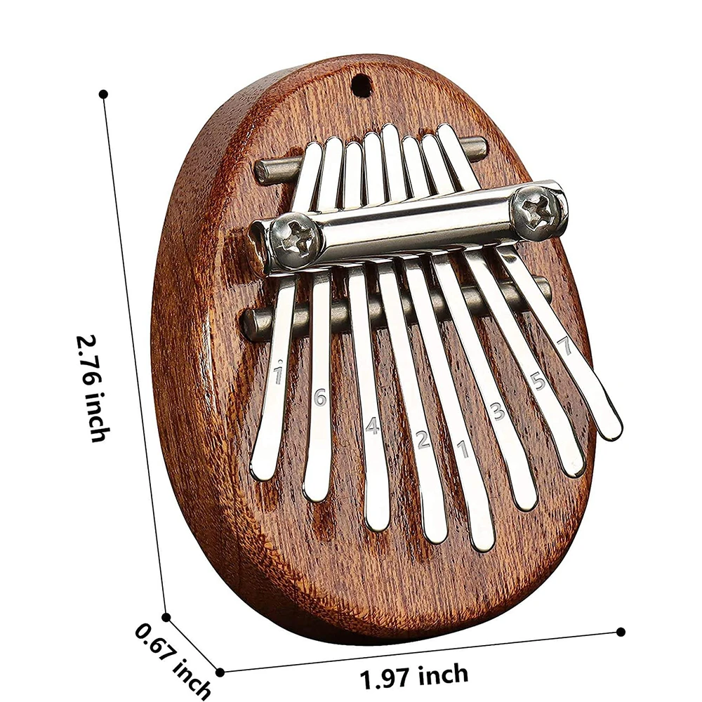 Lronbird Mini Kalimba 8 Key Exquisite Finger Thumb Piano Gifts for Kids  Beginners Music Lovers Players, Cute Miniature Things Instrument Pendant