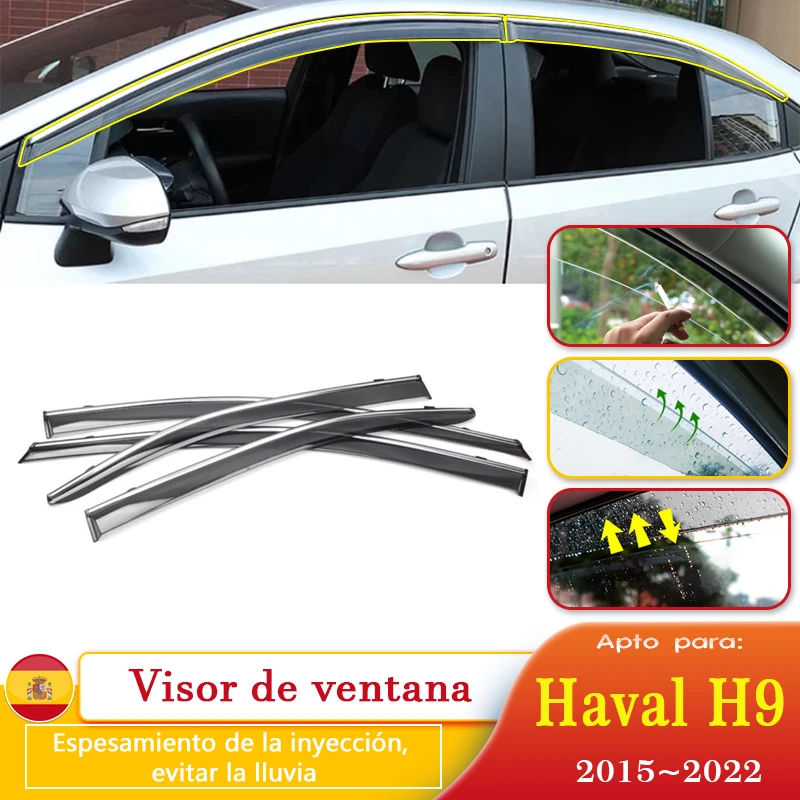 Deflector de lluvia para ventana de coche, visera antilluvia, Chuvento, cortavientos, Haval H9 2015 2016 2017 2018 2019 2020 2022| | AliExpress