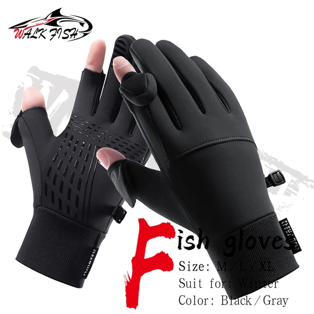 WALK FISH Winter Fishing Gloves Waterproof Winter Gloves Windproof  Photograph Men Women Warm Protection Fish Angling Gloves - AliExpress