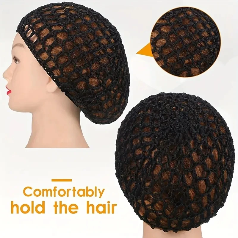 Sleeping Cap Black Mesh Crochet Hair Net