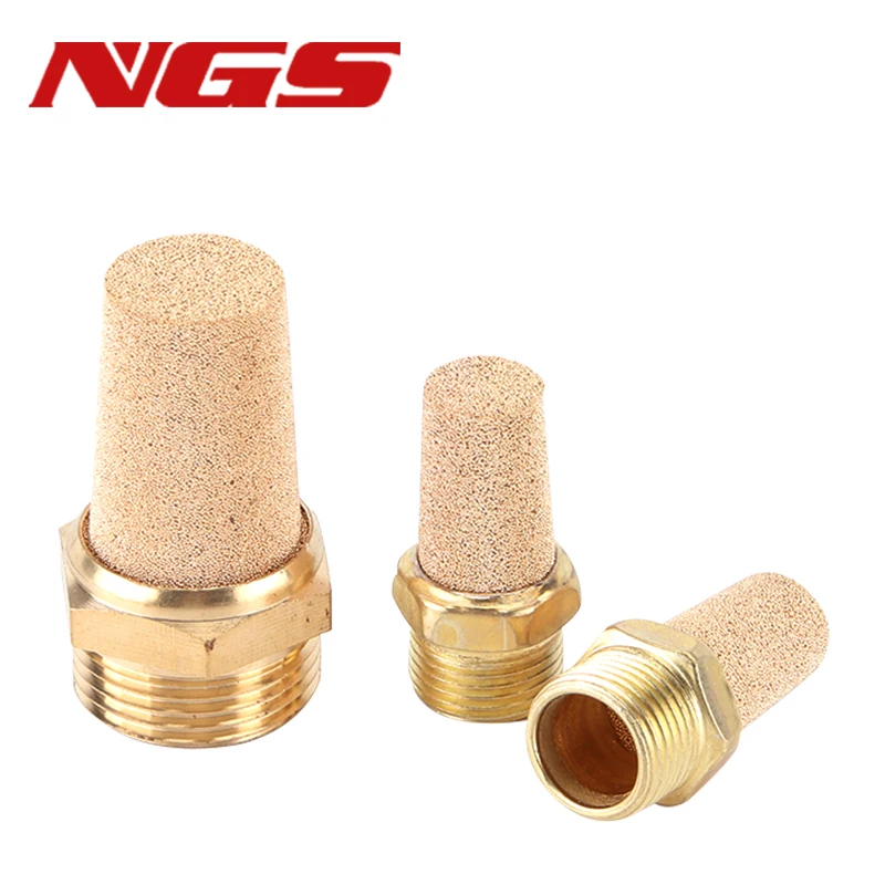 Pneumatic Exhaust Muffler Noise Redauce for Pneumatic Muffler Silencer BSL-01 Brass Air Exhaust Copper Joint BSP 1/8'' 1/4