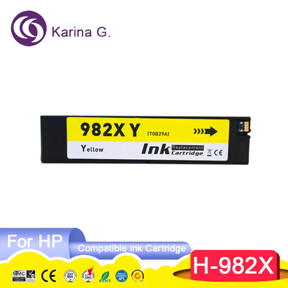 982 982X Premium Compatible Color Inkjet Ink Cartridge for 982X for PageWide En