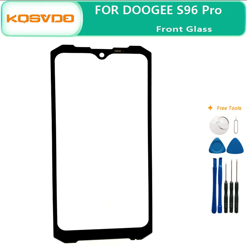 DOOGEE S96 PRO Front Glass Screen Lens Original Front Touch Screen Glass Outer Lens for S96 PRO Smart Phone+Tools+Adhesive