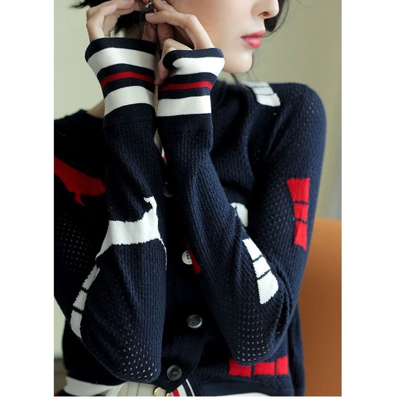 Autumn Winter Animal Fashion Harajuku Cardigan Lady Chic Kawaii Female Clothes All Match Loose Tops Women Long Sleeve Outerwear