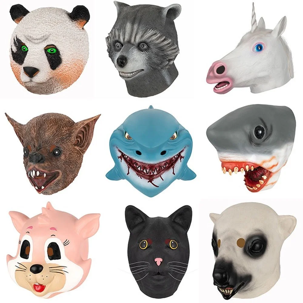 Creepy Dog Rubber Animal Mask Latex Party Animal Masks Kids Adults Party  Halloween Masquerade Mask Funny Animal Mask Black White|Boys Costume  Accessories| AliExpress | Halloween Masquerade Mask, Funny Rubber Animal  Mask |