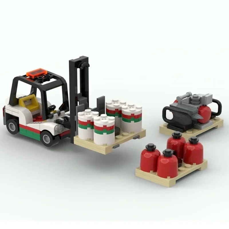 NEUE 108PCS MOC City Engineering Octan Gabelstapler Modell DIY Kreative Ideen Technologie Kind Spielzeug Diy Montage Puzzle Geburtstag geschenk – Detail 1