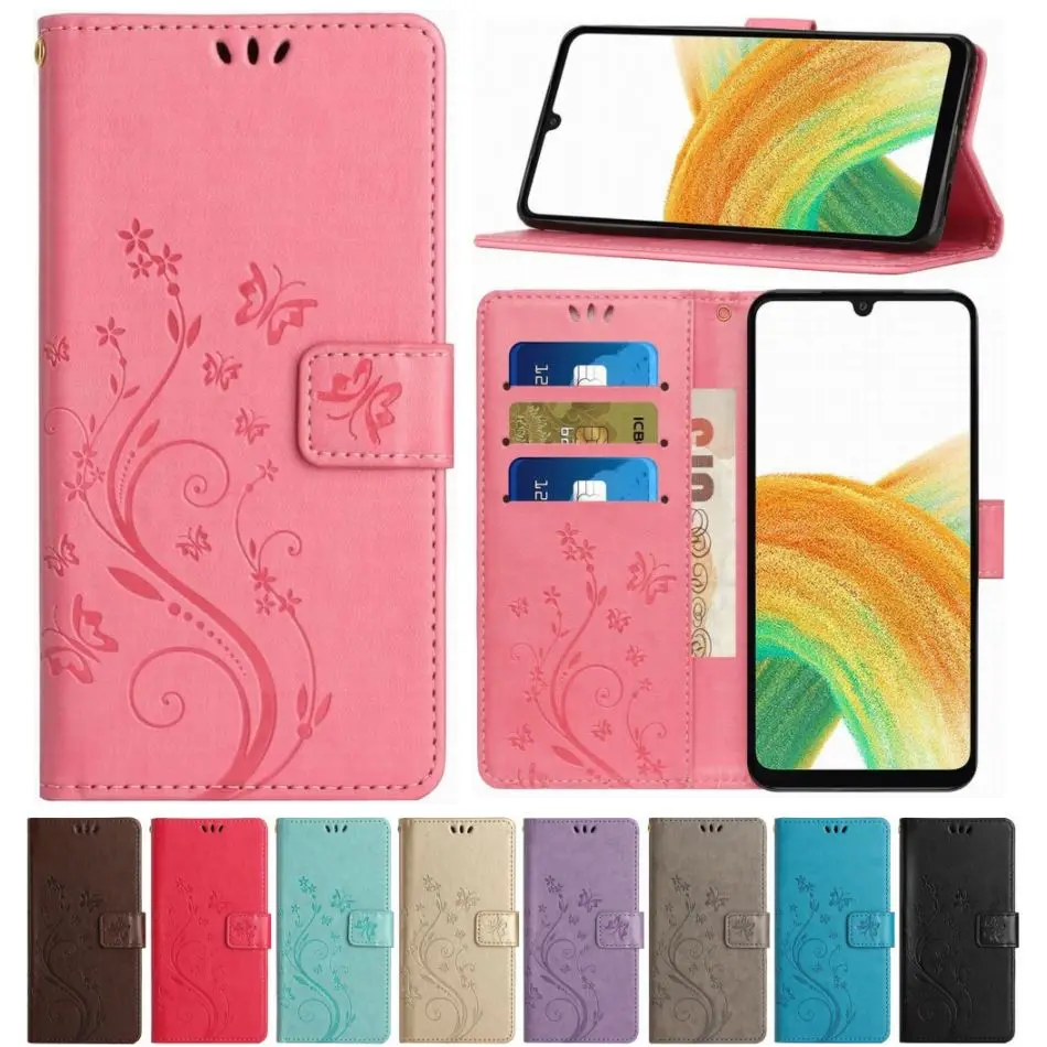 Elegant Leather Women's Wallet Case - Solid Color Design
